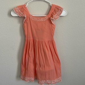 Janie and Jack size 6 girls dress in coral/peach